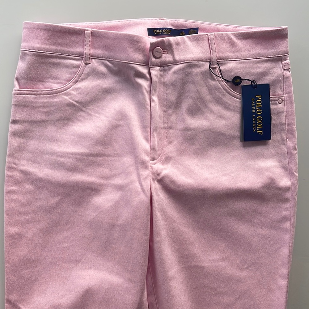 NWT POLO GOLF RALPH LAUREN PINK PANTS SIZE 12